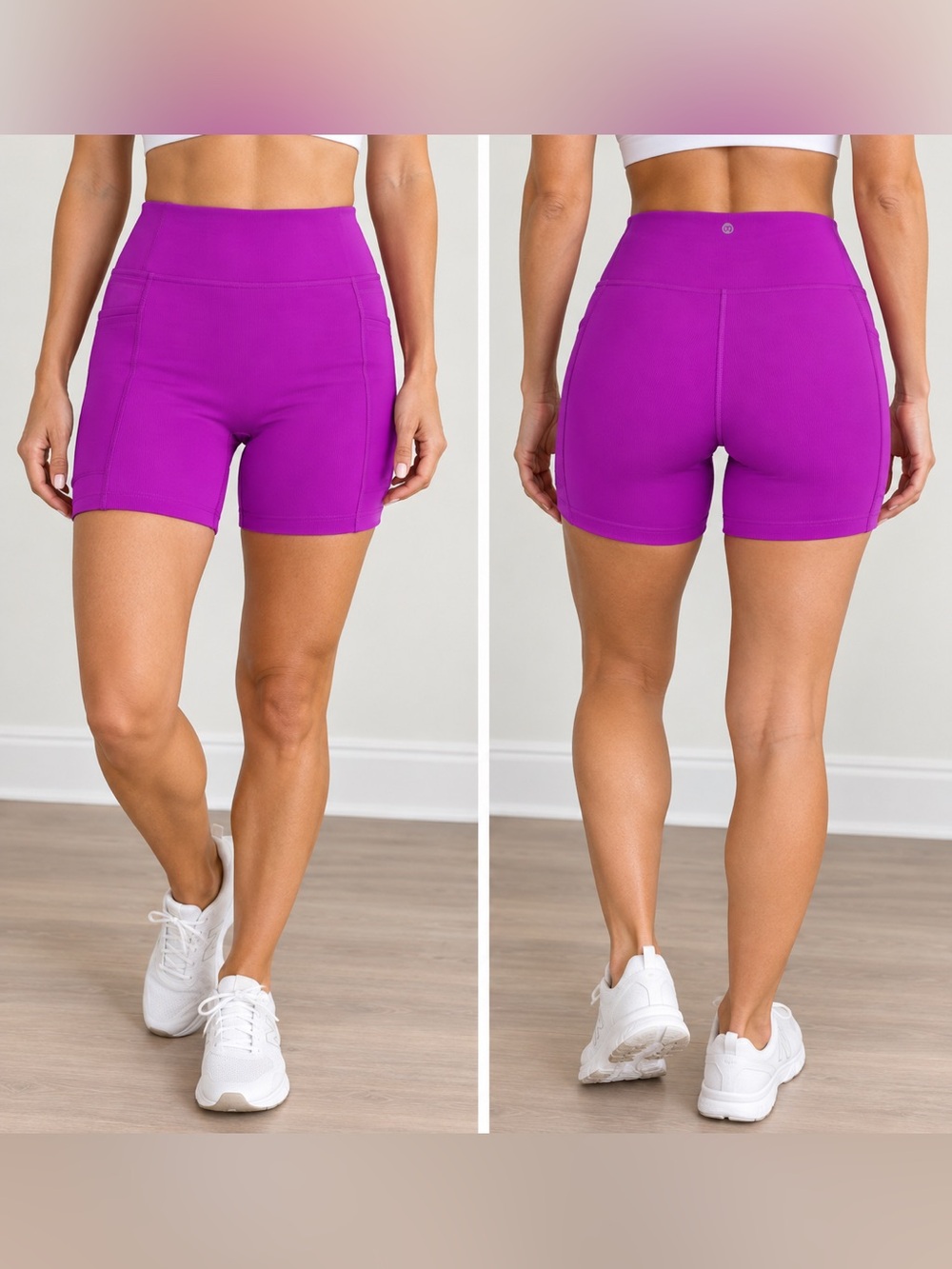 CALIA by Carrie Underwood Purple High Rise Biker Shorts Activewear